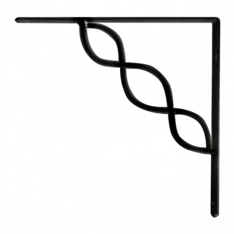 MÉNSULA TRENZA 25X25 CM 6 NEGRA - Envío Gratuito