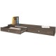 REPISA DOBLE CAJÓN RUSTIC OAK 120X29X13 CM - Envío Gratuito