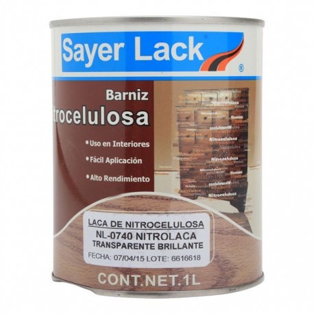 NITROLACK TRANSPARENTE BRILLANTE 1 LT - Envío Gratuito
