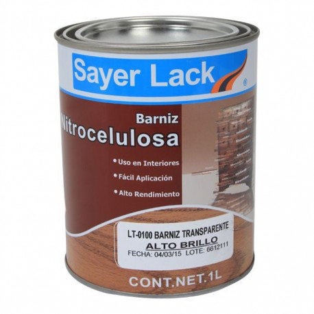 BARNIZ TRANSPARENTE ALTO BRILLO 1 LT - Envío Gratuito