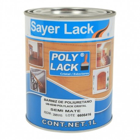 POLY LACK CRISTAL SEMI MATE 1 LT - Envío Gratuito