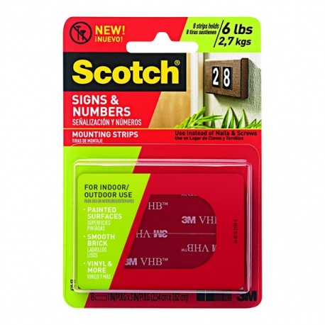 3M SCOTCH TIRAS DE MONTAJE PARA SÍMBOLOS Y NÚMEROS - Envío Gratuito