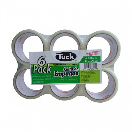 CINTA PARA EMPAQUE TRAN 48MM X 50M 6 PZS - Envío Gratuito