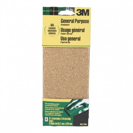 3M LIJA PARA PINTURA MADERA METAL 3-3-2/3X9 CRS USO GENERAL - Envío Gratuito