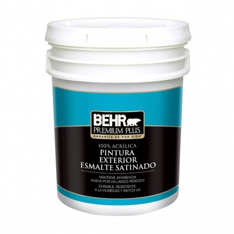 PINTURA PREMIUM PLUS EXTERIOR SATINADO BASE OSCURA 5G - Envío Gratuito