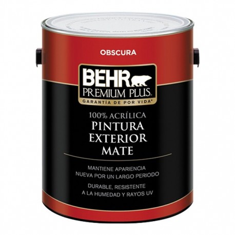 PINTURA PREMIUM PLUS EXTERIOR MATE BASE OSCURA 1G - Envío Gratuito