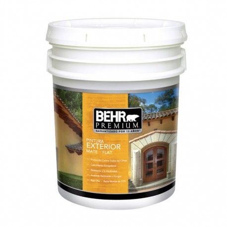 PINTURA PREMIUM EXTERIOR MATE BASE EXTRA BLANCA 5G - Envío Gratuito