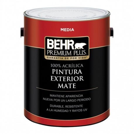 PINTURA PREMIUM PLUS EXTERIOR MATE BASE MEDIA 1G - Envío Gratuito