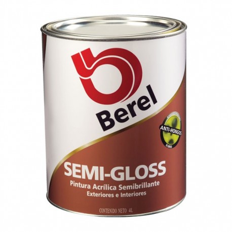 PINTURA SEMIGLOSS 4 L BEREL - Envío Gratuito