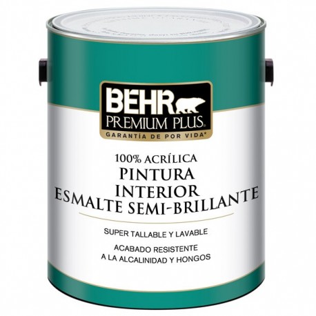 PINTURA PREMIUM PLUS INTERIOR SEMIBRILLANTE BASE BLANCA 1G - Envío Gratuito