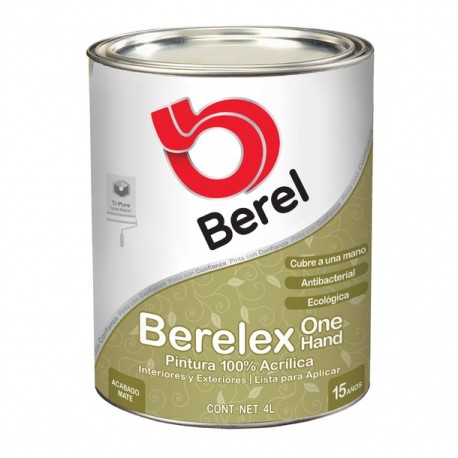 PINTURA BERELEX ONE HAND BASE PASTEL 4 L - Envío Gratuito