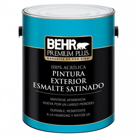 PINTURA PREMIUM PLUS EXTERIOR SATINADO BASE ULTRA BLANCA 1G - Envío Gratuito