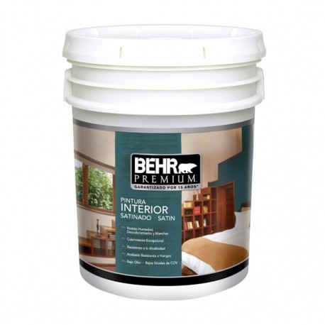 PINTURA PREMIUM INTERIOR SATINADO BASE OSCURA 5G - Envío Gratuito