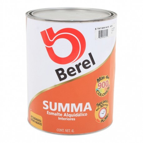 PINTURA SUMMA SEMIMATE BASE TINT 4 L - Envío Gratuito