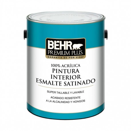 PINTURA PREMIUM PLUS INTERIOR SATINADO BASE MEDIA 1G - Envío Gratuito