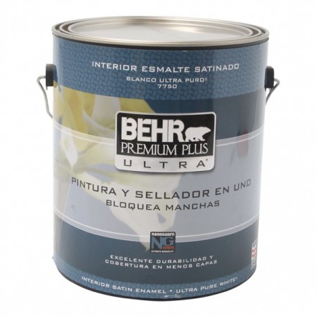 PINTURA PREMIUM PLUS ULTRA INTERIOR SATINADO BASE ULTRA BLANCA 1G - Envío Gratuito