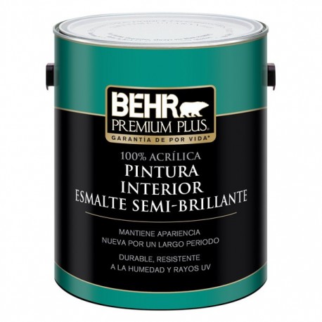 PINTURA PREMIUM PLUS EXTERIOR SEMIBRILLANTE BASE ULTRA BLANCA 1G - Envío Gratuito