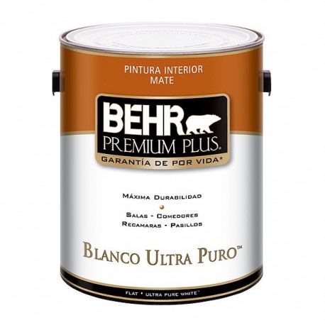 PINTURA PREMIUM PLUS INTERIOR MATE BASE BLANCA 1G - Envío Gratuito