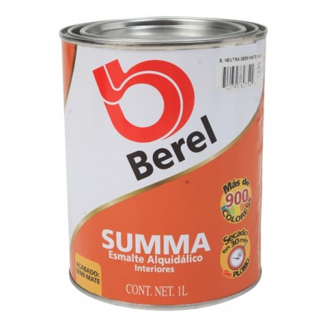 PINTURA SUMMA SEMIMATE BASE NEUTRA 1 L - Envío Gratuito
