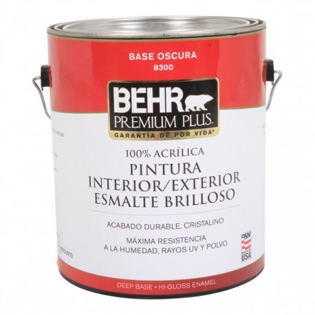 PINTURA PREMIUM PLUS INT/EXT BRILLOSO BASE OSCURA 1G - Envío Gratuito