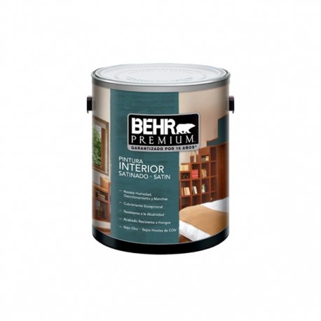 PINTURA PREMIUM INTERIOR SATINADO BASE OSCURA 1G - Envío Gratuito
