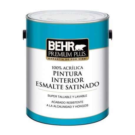 PINTURA PREMIUM PLUS INTERIOR SATINADO BASE ULTRA BLANCA 1G - Envío Gratuito