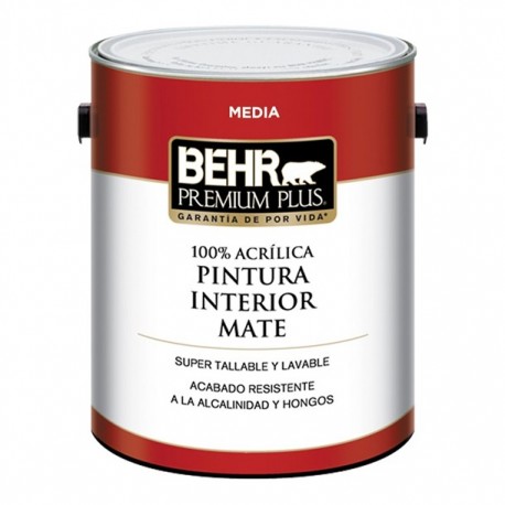 PINTURA PREMIUM PLUS INTERIOR MATE BASE MEDIA 1G - Envío Gratuito