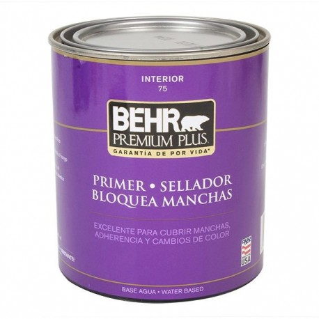 PINTURA PREMIUM PLUS PRIMER INTERIOR BLOQUEA MANCHAS 1L - Envío Gratuito