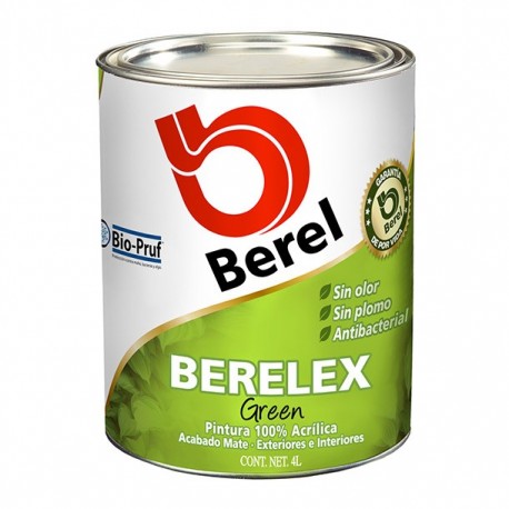 PINTURA BERELEX GREEN BLANCO 4 L - Envío Gratuito