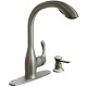 MEZCLADORA MONOMANDO PARA COCINA VARESE ROCIADOR ACERO INOXIDABLE - Envío Gratuito