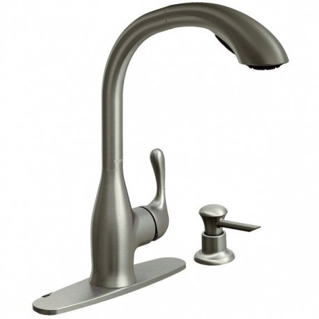 MEZCLADORA MONOMANDO PARA COCINA VARESE ROCIADOR ACERO INOXIDABLE - Envío Gratuito