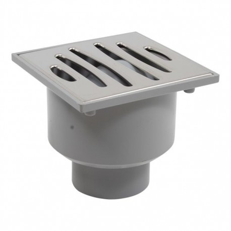 SUMIDERO PVC 50 MM X 40 MM S/V REJILLA ACERO INOXIDABLE - Envío Gratuito