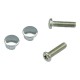 JUEGO 2 PIEZAS TORNILLO CON TAPONES CROMADOS - Envío Gratuito