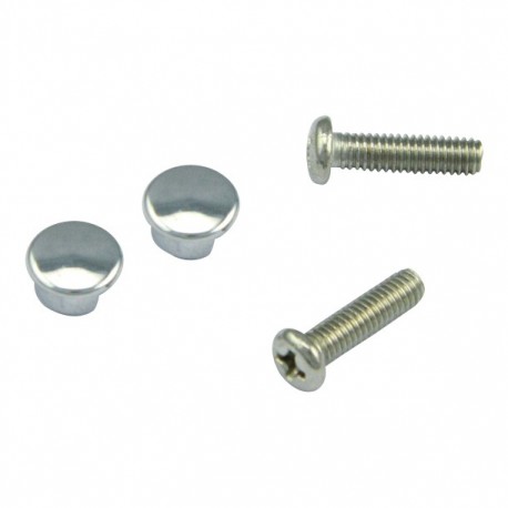 JUEGO 2 PIEZAS TORNILLO CON TAPONES CROMADOS - Envío Gratuito