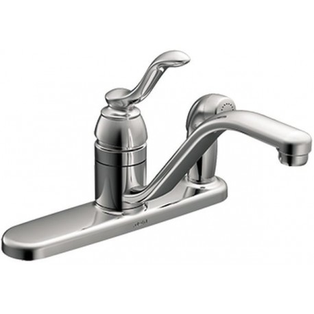 MEZCLADORA MONOMANDO PARA COCINA BANBURY ROCIADOR EXTRAÍBLE LATERAL CROMO - Envío Gratuito