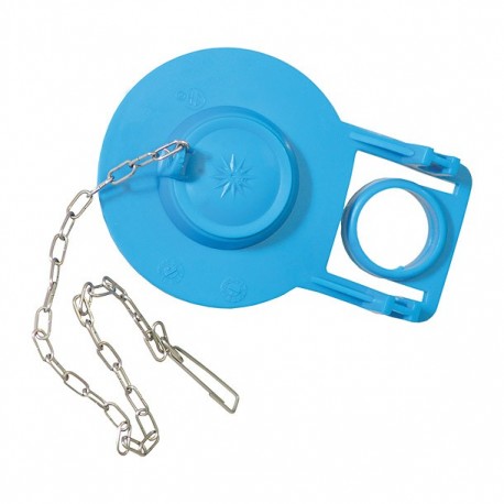 PERA DE DESCARGA WC CON CADENA MET. AZUL - Envío Gratuito