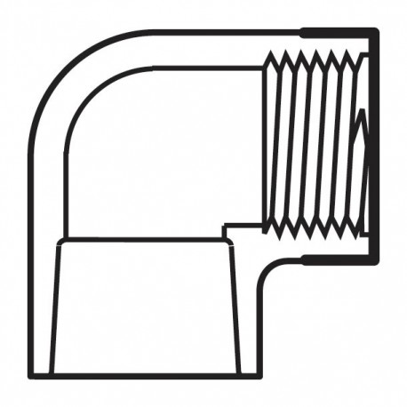 CODO 90º PVC LADO LISOXROSCA 1/2" INT - Envío Gratuito