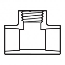 TEE LISO ROSCA INTERIOR PVC CÉDULA 43 - Envío Gratuito