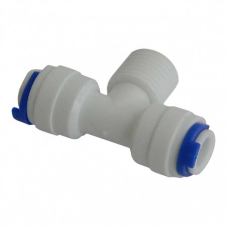CONECTOR FITTING NIPLE "T" DE 1/4 X 1/4 EN ROSCA EXTERIOR X 1/4" - Envío Gratuito