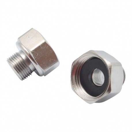 ADAPTADOR NIQUELADO PARA LLAVES DE CONTROL 1/2" FIP X 3/8" - Envío Gratuito
