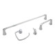 JUEGO DE ACCESORIOS DE BAÑO DANIKA 4 PIEZAS CROMO - Envío Gratuito