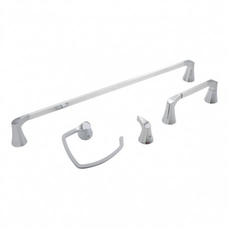 JUEGO DE ACCESORIOS DE BAÑO DANIKA 4 PIEZAS CROMO - Envío Gratuito