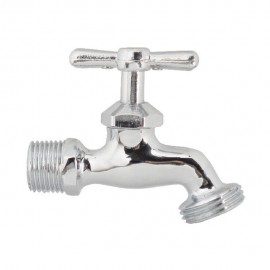 LLAVE MANGUERA CROMADA 1/2" B2 - Envío Gratuito