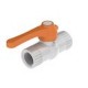 VÁLVULA DE ESFERA PARA ROSCAR MANIJA LARGA 1/2" PVC - Envío Gratuito