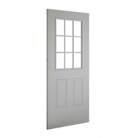 PUERTA DE ACERO BLANCA CON 9 LUCES 90 X 213 CM MASONITE - Envío Gratuito