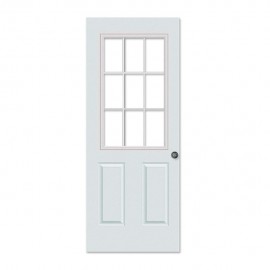 PUERTA DE ACERO BLANCA CON 9 LUCES 80 X 213 CM MASONITE - Envío Gratuito