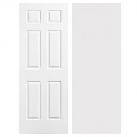 PUERTA ACERO MIXT 6P BLANCO C28 90X210 - Envío Gratuito