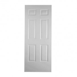 PUERTA DE ACERO BLANCA 6 PANELES BLANCA 90 X 213 CM MASONITE - Envío Gratuito