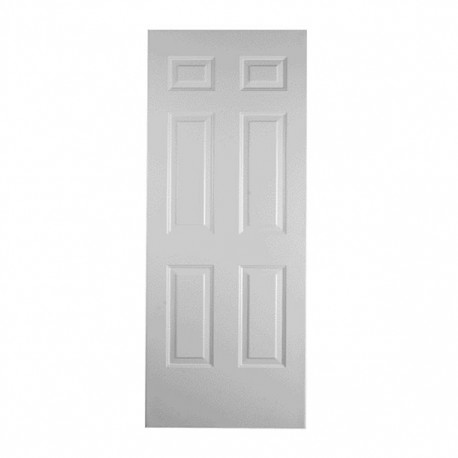PUERTA DE ACERO BLANCA 6 PANELES BLANCA 90 X 213 CM MASONITE - Envío Gratuito