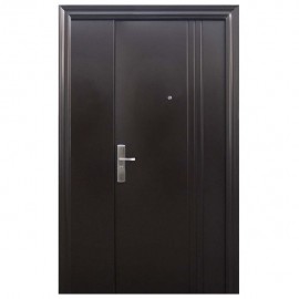 PUERTA SEGURIDAD 3L FIJO 130 CHOCOLATE DERECHA - Envío Gratuito